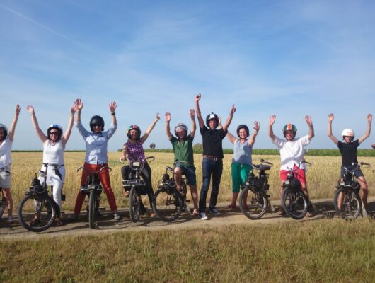 BALADE EN SOLEX AU DOMAINE DE PIED FLOND - wine-solex-2